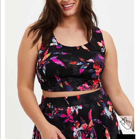 Torrid black floral scuba skater set - Picture 2 of 13